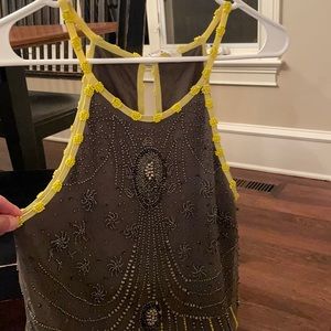 Beautiful beaded army green shirt